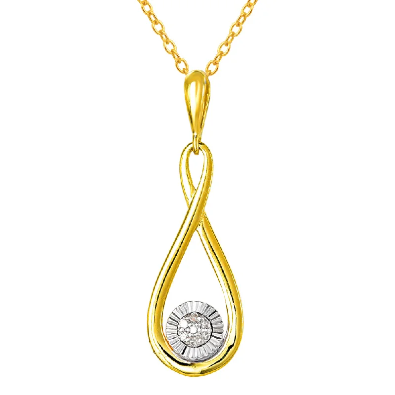 Rings with claw-set moonstone for mystique -9ct Yellow Gold Diamond Infinity Pendant with 7 Brilliant Diamonds