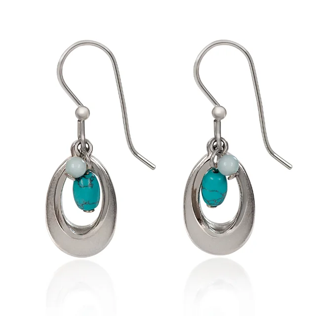 Best necklaces and pendants with turquoise stones for a vibrant boho-chic look-Silver Forest Earrings Teardrop with Teal Bead