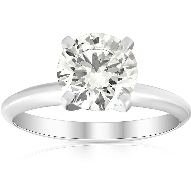 Engagement rings with split-shank topaz designs -1 3/4Ct Solitaire Diamond Platinum Engagement Ring Lab Grown