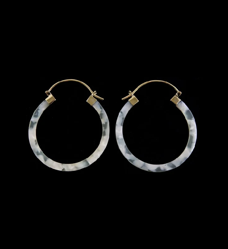 Hoop earrings with twisted metal designs for a dynamic and modern style-14G Burrow Green Fructose Acetate Hangers