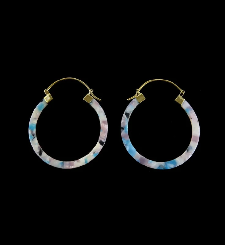 Best hoop earrings with Swarovski crystals for added sparkle and luxury-14G Burrow Pink & Blue Fructose Acetate Hangers