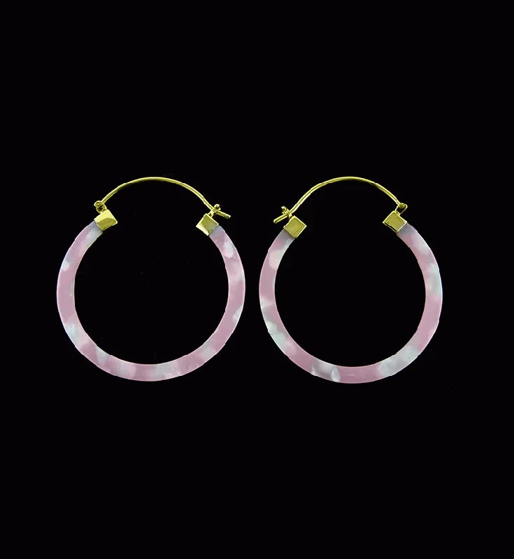 Best hoop earrings with cubic zirconia for a budget-friendly, dazzling look-14G Burrow Pink Fructose Acetate Hangers