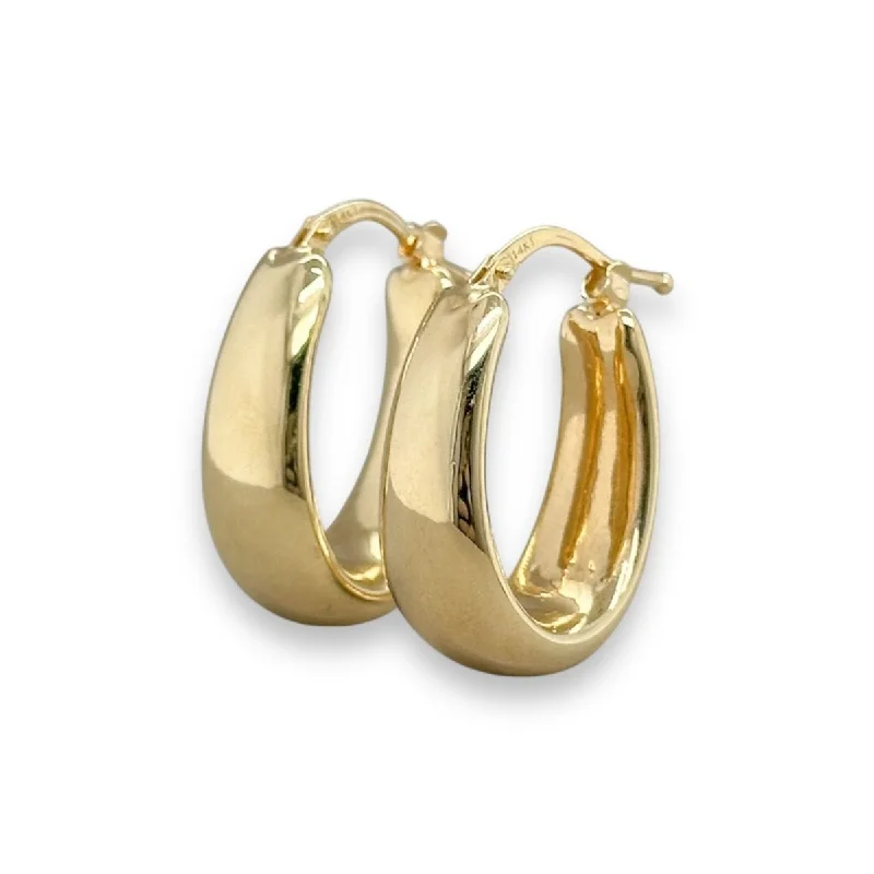 Best hoop earrings with baroque pearls for a luxurious and elegant vibe-14K Y Gold 20mm Chunky Hoop Earrings