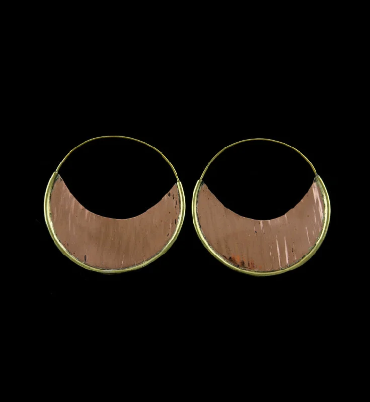 Hoop earrings with circle designs for a classic and timeless shape-18G Moonshine Brass & Copper Earrings