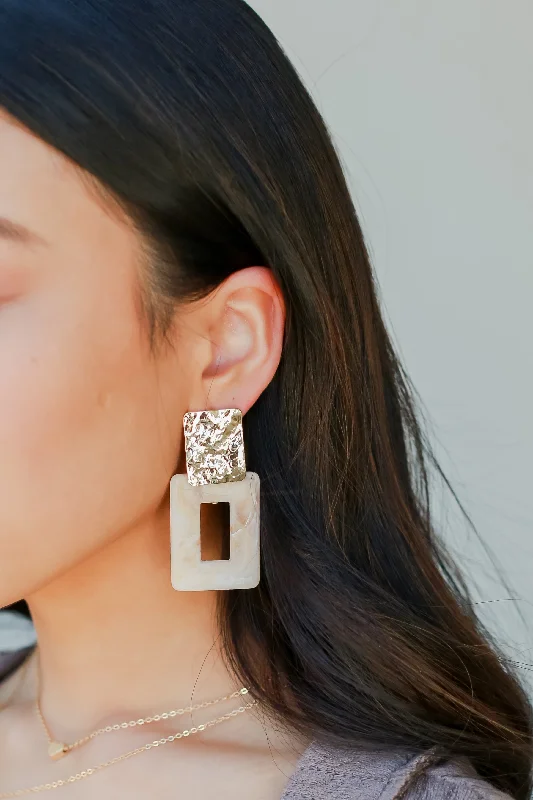 Hoop earrings with stacked layers for a bold and textured design-Scarlett Acrylic Statement Earrings