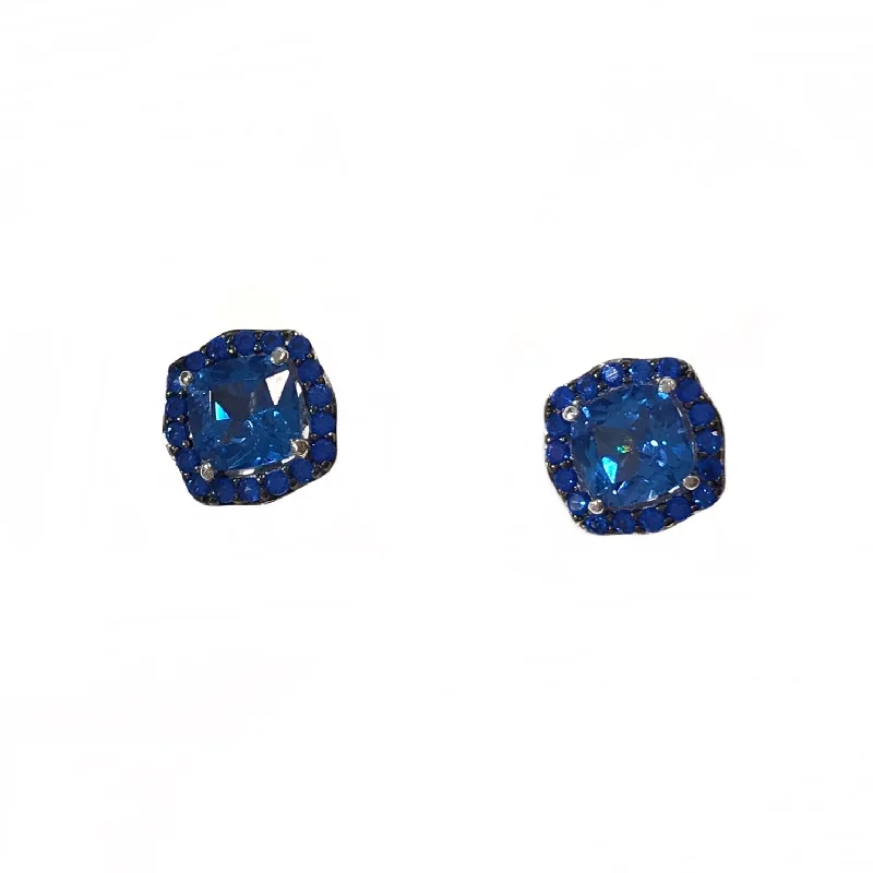 Hoop earrings with diamond-cut surfaces for added sparkle and shine-Adriene Cushion Birthstone Earrings