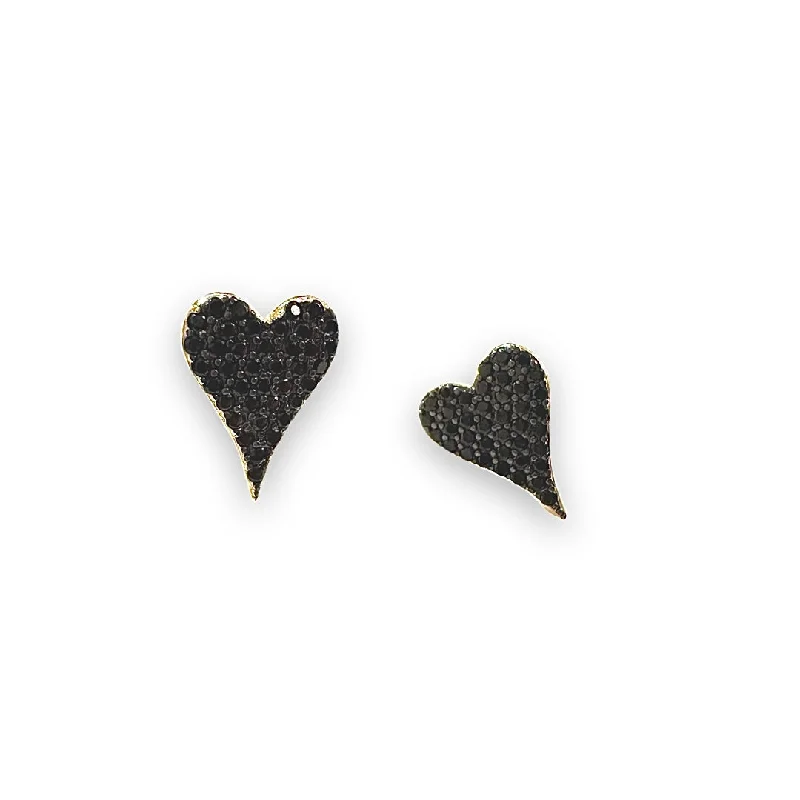 Hoop earrings with multi-tone finishes for a colorful and layered effect-Amore Large Pointed Heart Studs