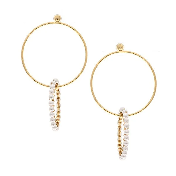 Hoop earrings with crescent moon shapes for a celestial and mystical appearance-Casablanca