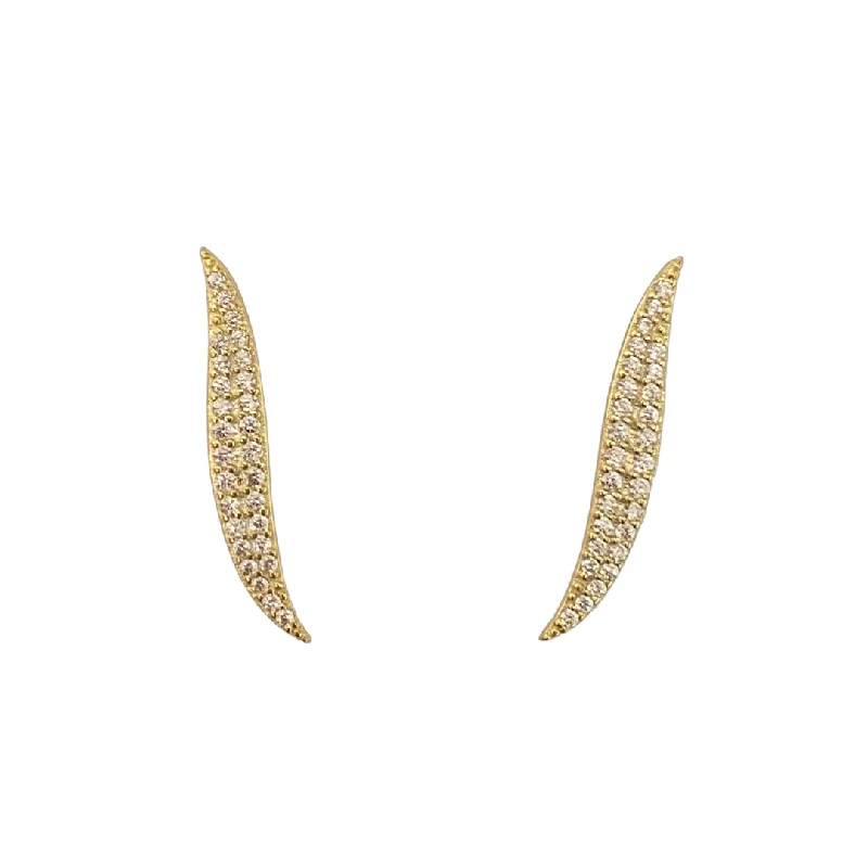 Hoop earrings with a matte finish for a sleek and sophisticated appearance-Clara Double Wave Crawler