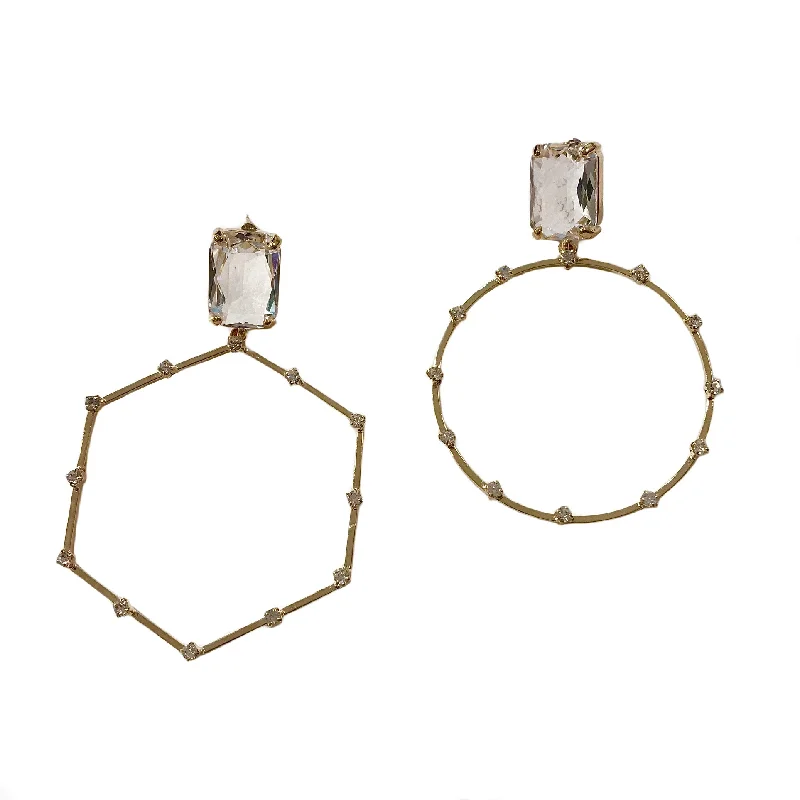 Best hoop earrings with minimal embellishments for a sleek and modern look-Crysta Mix Match Dangle Hoops