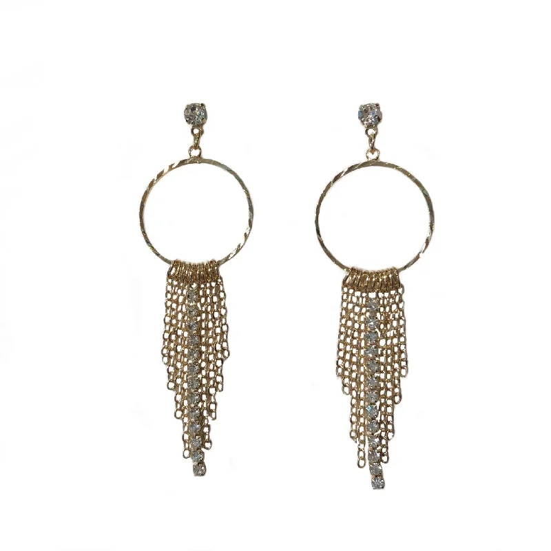 Hoop earrings with removable pendants for a versatile and customizable accessory-Crysta Tassel Dangle Earrings