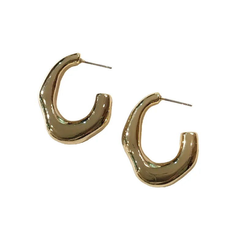 Best hoop earrings with sterling silver for an affordable and chic design-Crysta Thick Uneven Hoops