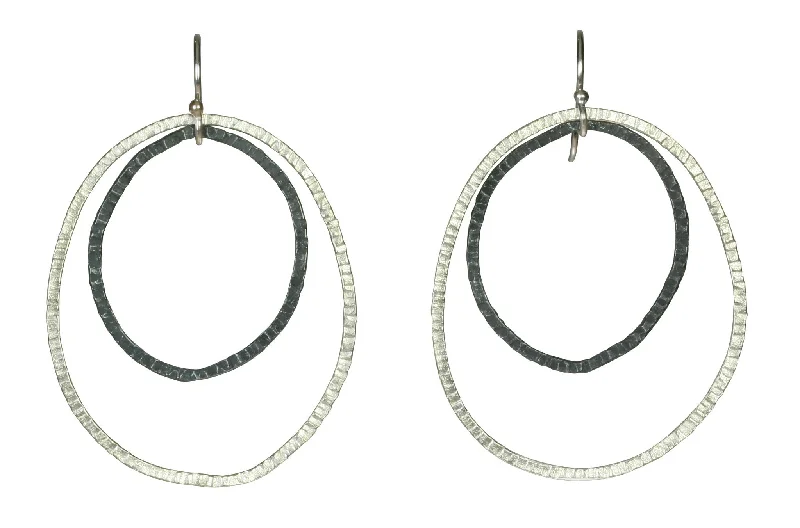 Best hoop earrings with geometric pendants for a modern, chic appeal-Double Loop Earrings