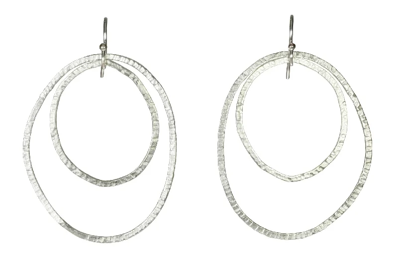 Hoop earrings with luxe velvet finishes for a rich and luxurious touch-Double Loop Earrings