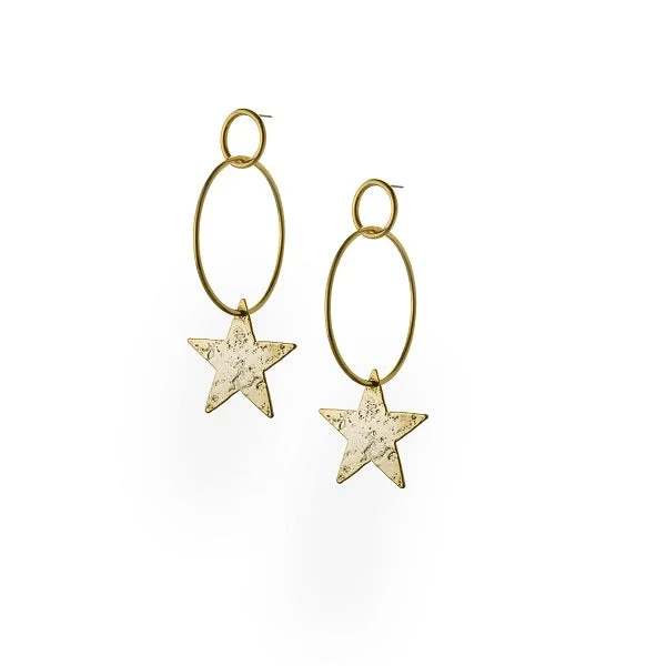 Hoop earrings with textured gold for a refined and sophisticated aesthetic-Elsa