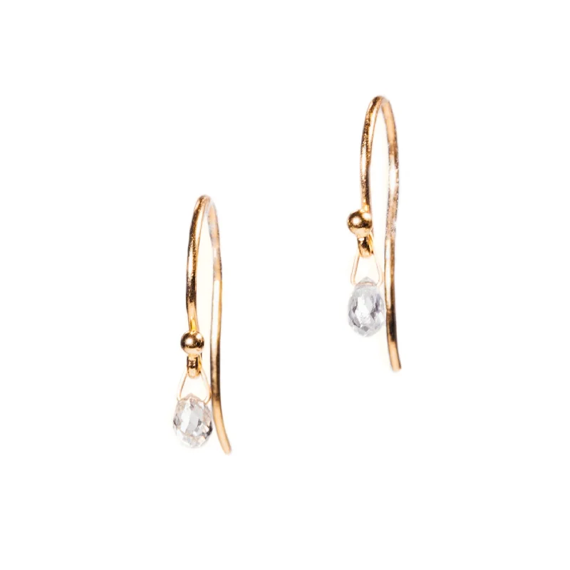 Hoop earrings with abstract shapes for an artistic and creative touch-<!--ER812-->diamond briolette earrings