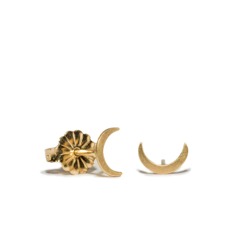 Best hoop earrings with gold-plated finishes for an affordable luxury vibe-<!--ER824-->micro crescent studs