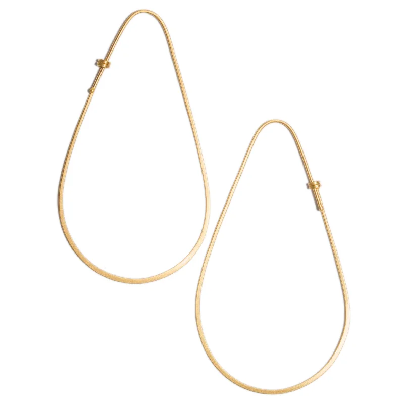 Best hoop earrings with stacked layers for a dimensional and bold look-<!--ER854-->teardrop dainty hoops