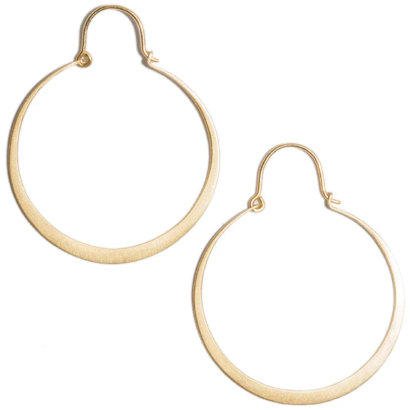 Small hoop earrings for a delicate and understated everyday wear-<!--ER864-->lunar hoops