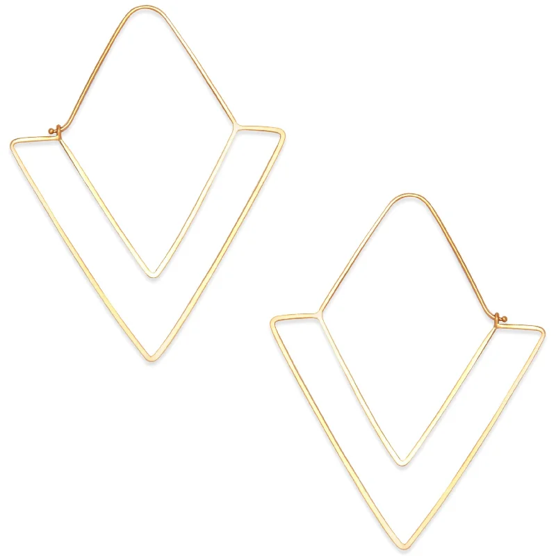 Best hoop earrings with sparkling cubic zirconia for a brilliant, budget-friendly effect-<!--ER945-->chevron hoops