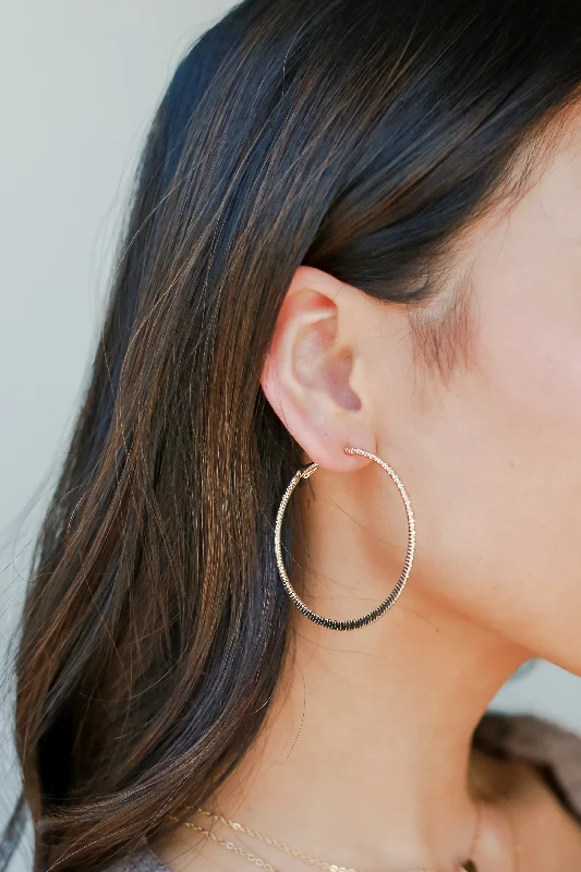 Best hoop earrings with geometric triangle shapes for a modern, chic design-Gia Gold Textured Small Hoop Earrings