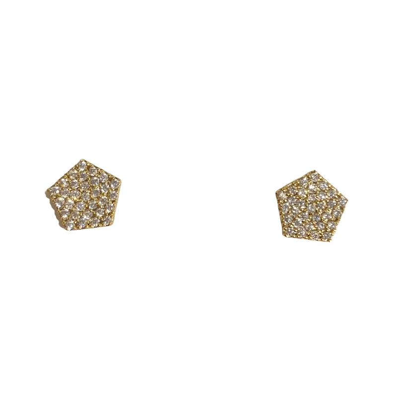 Hoop earrings with infinity loop designs for a continuous and eternal shape-Geovana Pentagon Studs