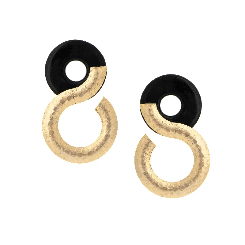 Hoop earrings with stacked layers for a bold and textured design-Jabo