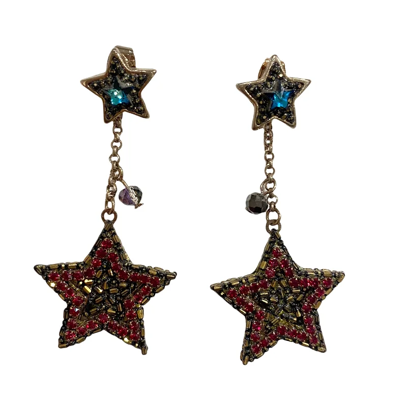 Stylish hoop earrings with diamond accents for an elegant and sparkling effect-Kory Dangle Star Earrings