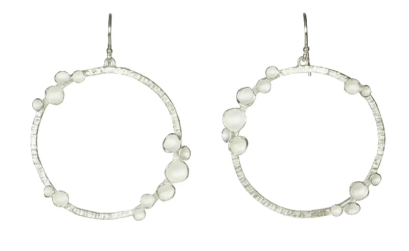 Hoop earrings with spiral designs for a dynamic and fluid look-Large Satellite Earrings