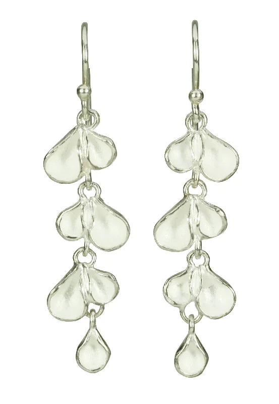 Best hoop earrings with sterling silver for an affordable and chic design-Long Petal Pod Earrings