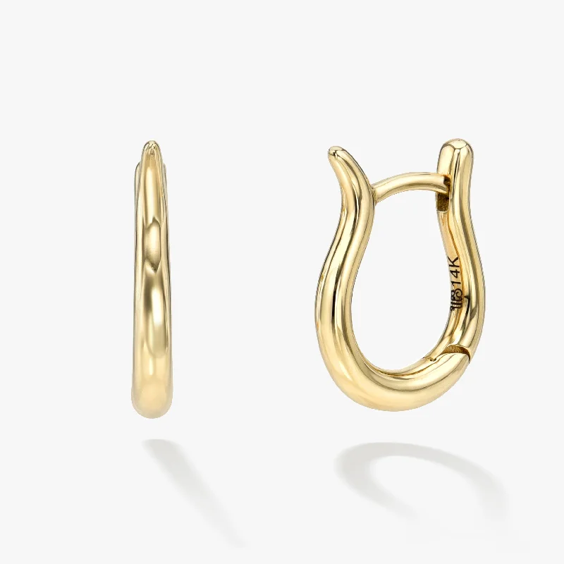 Best hoop earrings with rose gold for a romantic and warm aesthetic-Luna Petite Huggies