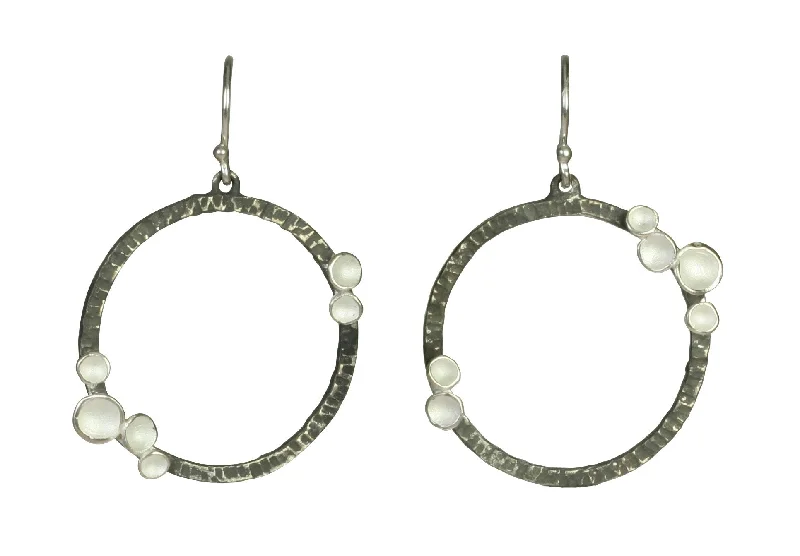 Hoop earrings with abstract wirework for an artistic, unique look-Medium Satellite Earrings