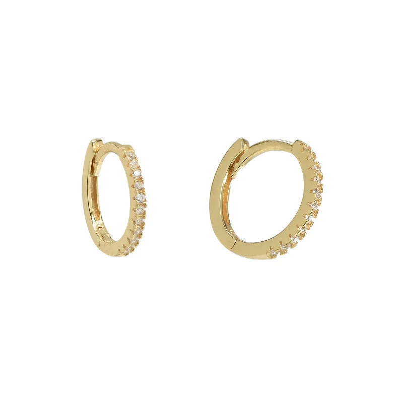 Best hoop earrings with sparkling cubic zirconia for a brilliant, budget-friendly effect-Classic CZ Huggies