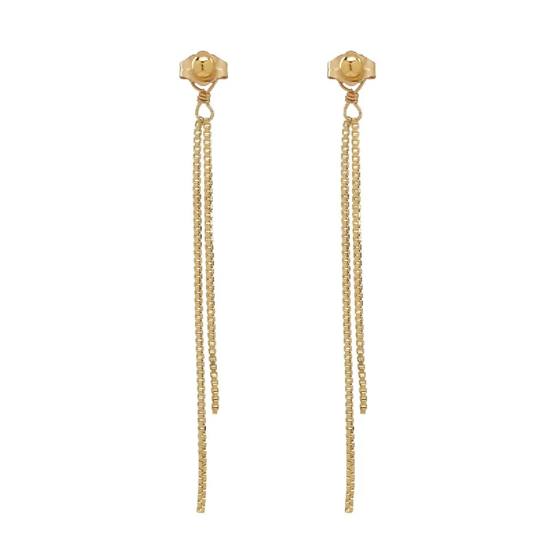 Best hoop earrings with geometric cuts for a sharp, modern appeal-Rolo Chain Sphere Studs