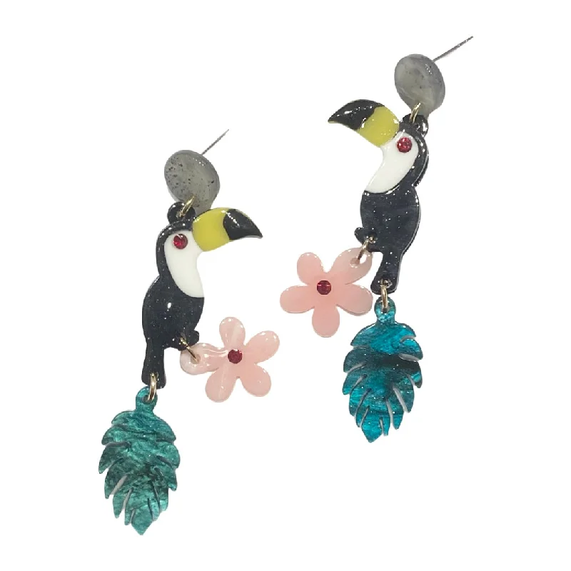 Best hoop earrings with blackened metal for an edgy and bold appearance-Toucan Earrings