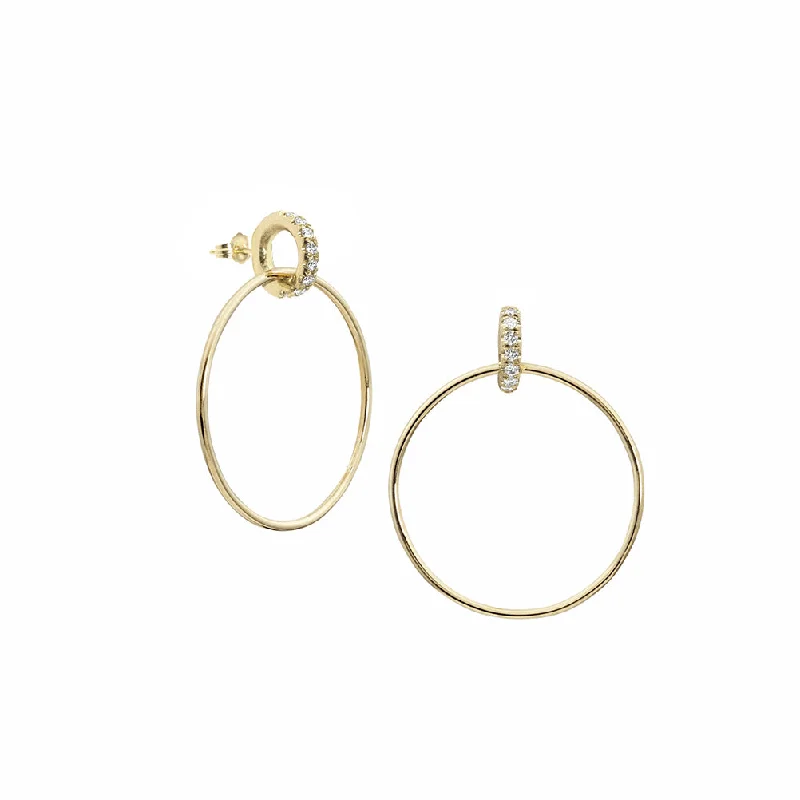 Hoop earrings with open designs for a modern, lighthearted vibe-Vita Pavé Hoops