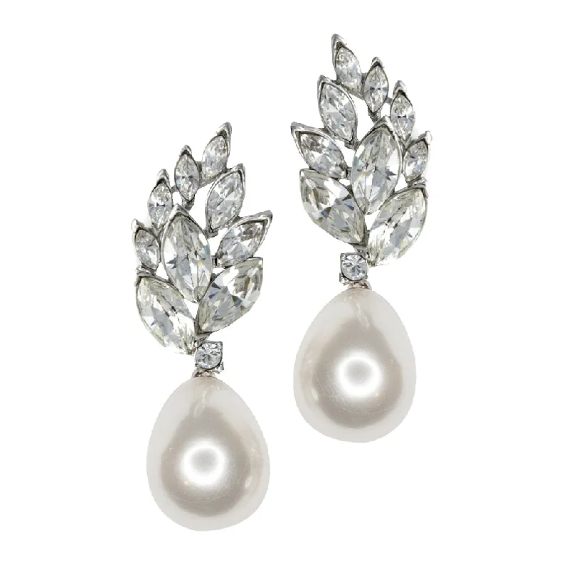 Hoop earrings with heart-shaped frames for a romantic and feminine look-Audrey Hepburn Pearl Earrings