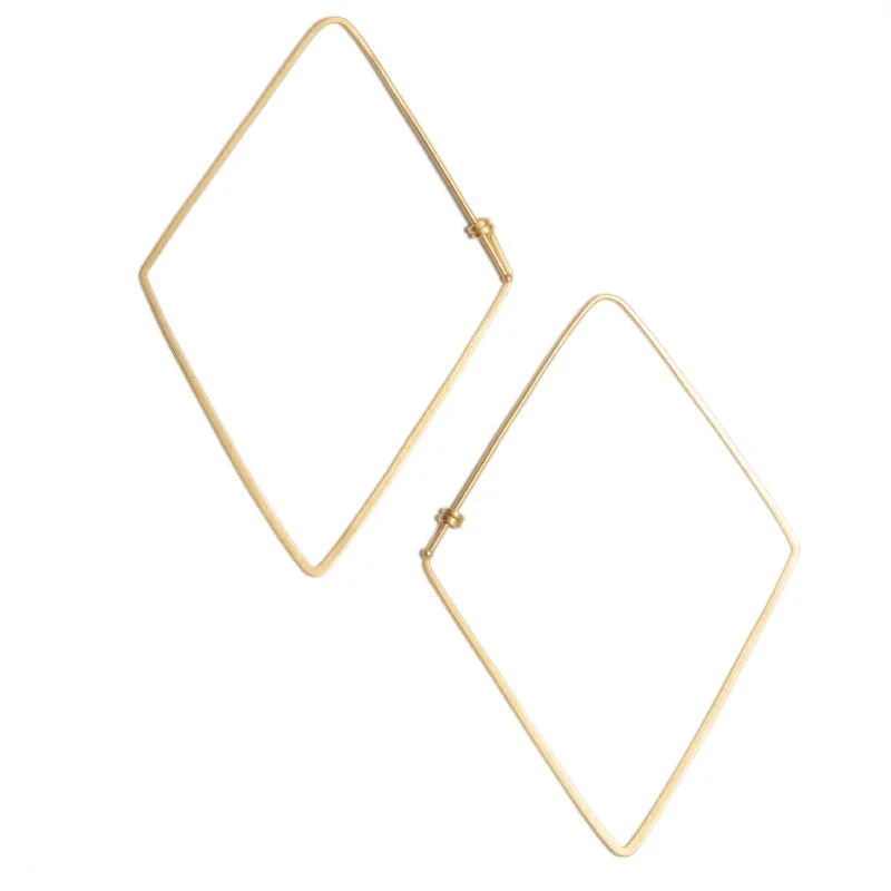 Large hoop earrings for a bold and statement-making fashion accessory-<!--ER619-->rhombus dainty hoop earrings