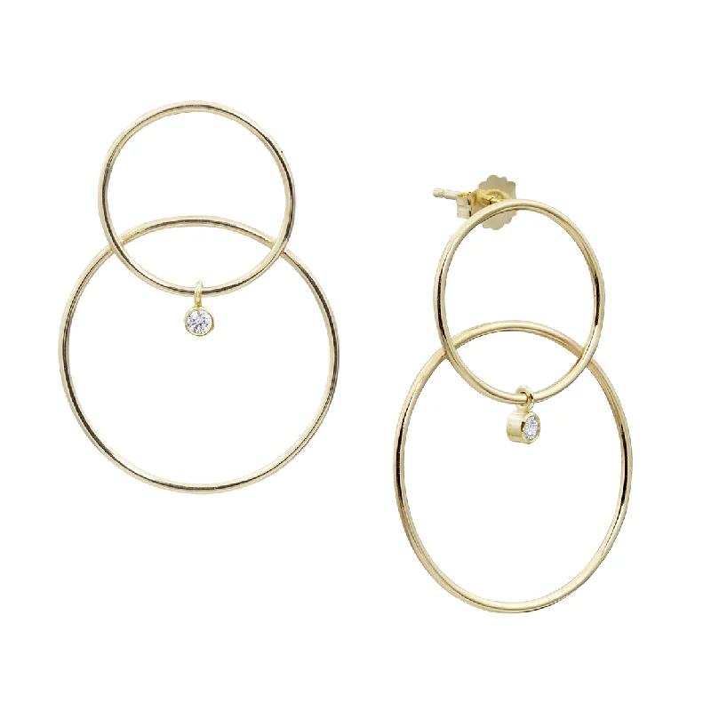 Hoop earrings with oversized designs for a bold, fashion-forward statement-Scarpa Diamond Earrings