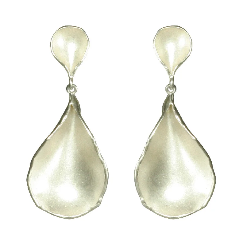 Hoop earrings with oversized pearl accents for a statement-making look-Small-XL Petal Earrings