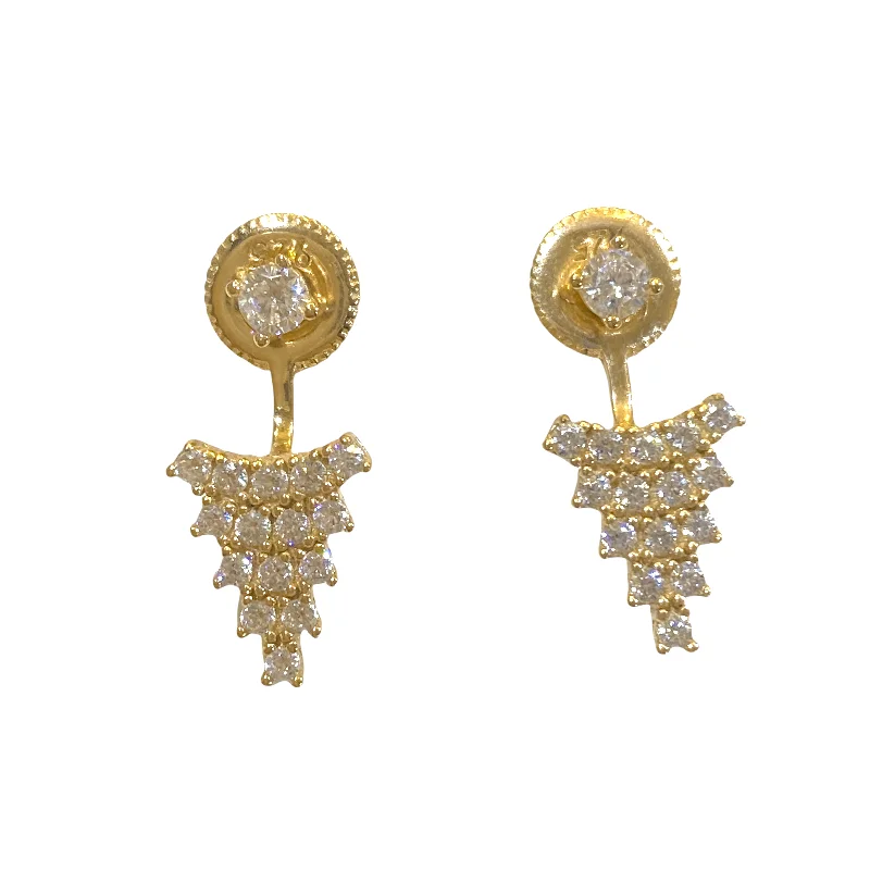 Hoop earrings with removable pendants for a versatile and customizable accessory-Jacklyn Spike Jacket