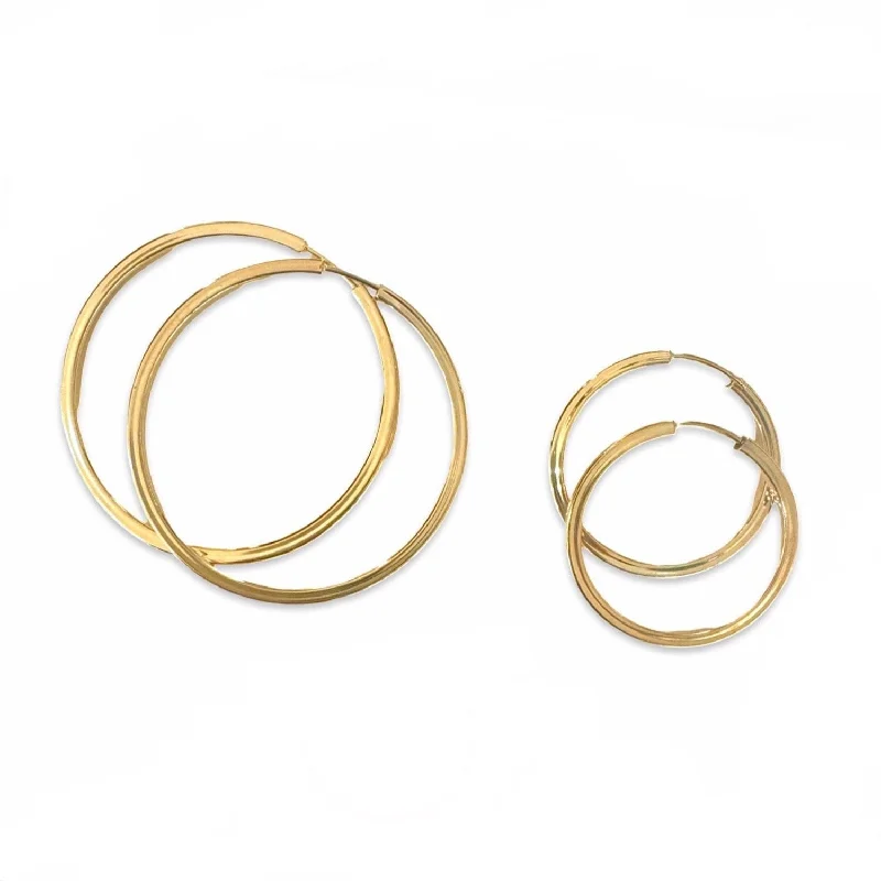 Small hoop earrings for a delicate and understated everyday wear-Gold Filled Cubic Hollow Hoops