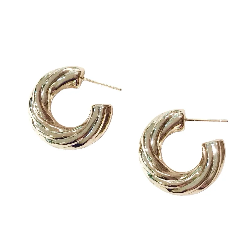 Best hoop earrings with smooth ceramic finishes for a polished, clean style-Stainless Steel Open Twist Hoops