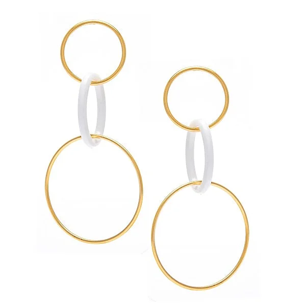 Hoop earrings with hammered textures for a boho-chic and rustic vibe-Tahiti Gold