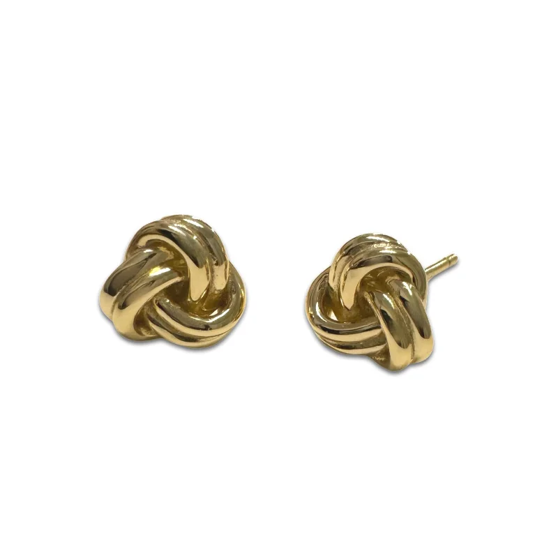 Best hoop earrings with stacked layers for a dimensional and bold look-Tiesha Sterling Silver Trio Knot Studs