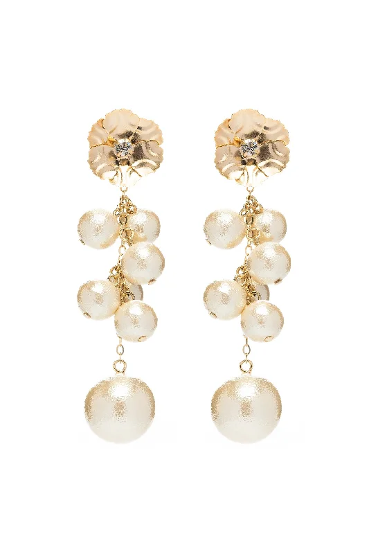 Best necklaces and pendants with glowing moonstone for an ethereal glow-Alloy Earrings with Imitation Pearl CE0127