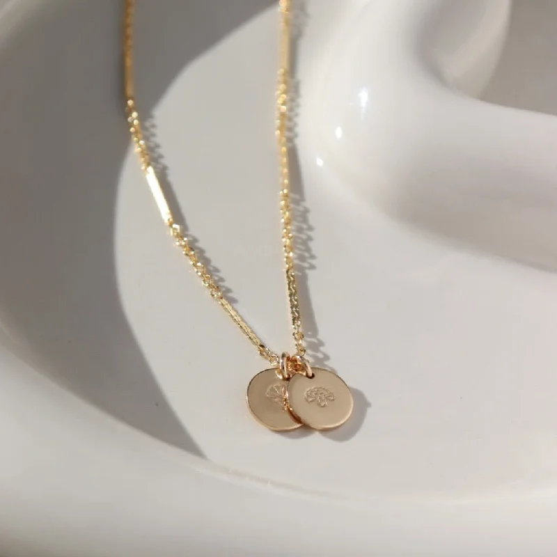 Best necklaces and pendants with rose gold for a warm and romantic appeal-Birth Flower Necklace with Round Charm & Sailor Chain