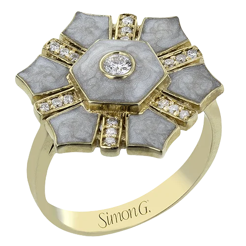 Rings with moonstone gems for ethereal glow -Color Ring in 14k Gold with Diamonds