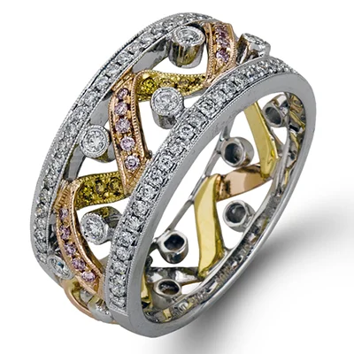 Rings with vintage-inspired rose-cut diamonds -Right Hand Ring in 18k Gold with Diamonds