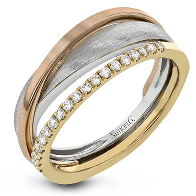 Rings with branch-inspired bands for organic -Right Hand Ring in 18k Gold with Diamonds